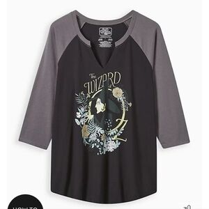 🆕️🧙‍♂️🧹THE WIZARD OF OZ LONG SLEEVE CLASSIC FIT RAGLAN TEE - COTTON 🧹